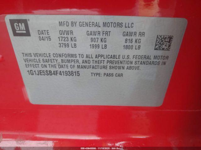 Chevrolet Sonic Ltz Auto Image 4