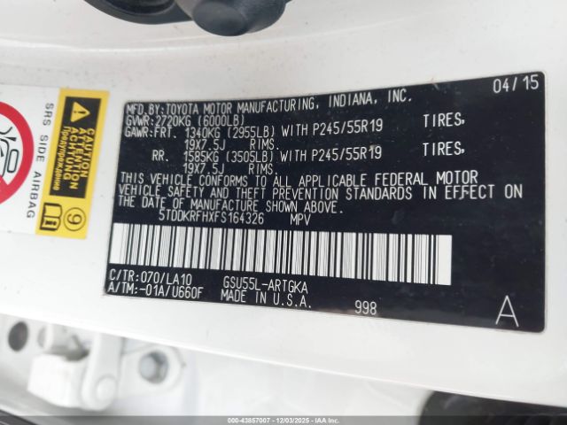 Toyota Highlander Limited V6 Image 15